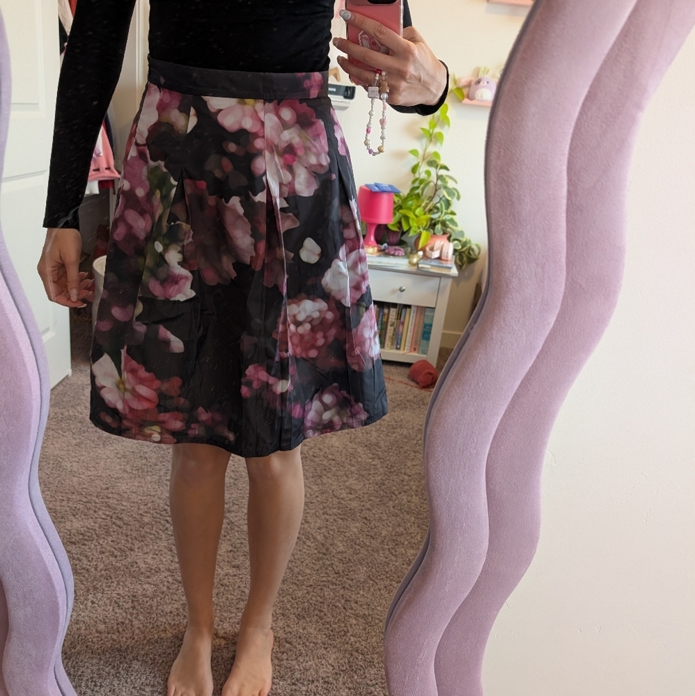 Floral A-line Skirt Size 6